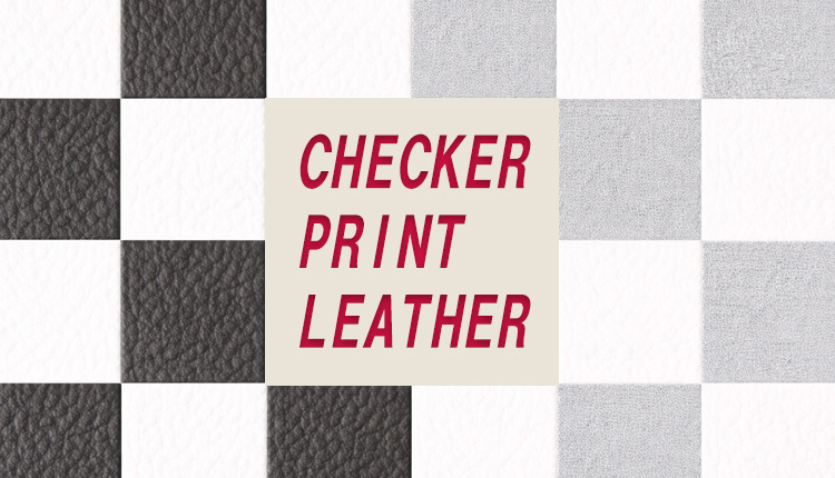 CHECKER PRINT LEATHER
