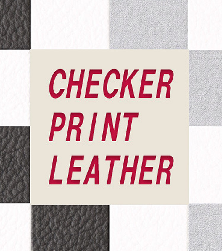 CHECKER PRINT LEATHER